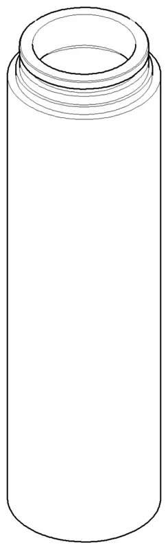 Dornbracht Rohr ERSATZTEILE 092822044 D 46 x 166 mm Weiß matt