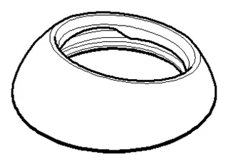 Dornbracht Haube ERSATZTEILE 092830013 D 37 x 11,7 mm Platin gebürstet