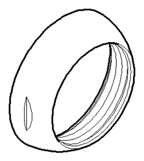 Dornbracht Haube ERSATZTEILE 092830015 D 35 x 10 mm Chrom