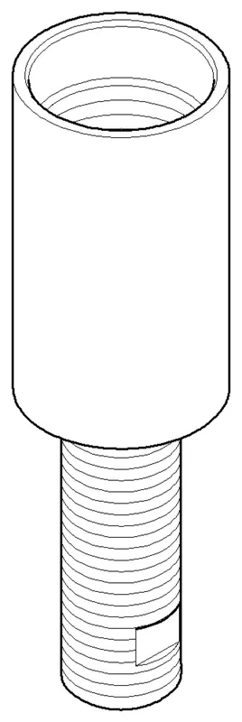 Dornbracht Körper ERSATZTEILE 093001098 D 38 x 130 mm Chrom