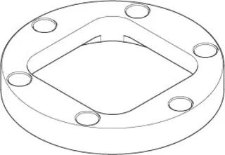 Dornbracht Flansch für Bodenanbindung ET 093011122 D 97 x 14 mm roh vernickelt