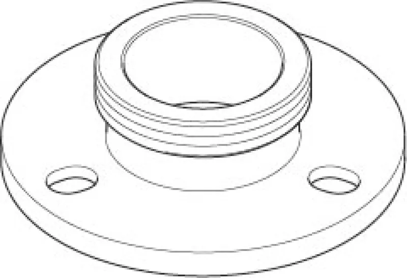 Dornbracht Flansch für Bodenanbindung ET 093011130 D 84 x 25 mm roh vernickelt
