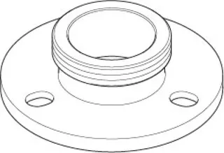 Dornbracht Flansch für Bodenanbindung ET 093011130 D 84 x 25 mm roh vernickelt