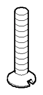 Dornbracht Bef. Senkschraube mit Schlitz ET 093030160 M4 x 25 mm Platin gebürstet