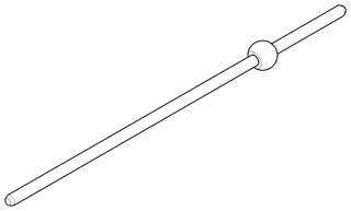 Dornbracht Kugelstange ERSATZTEILE 093109046 D 5 x 200 mm Platin gebürstet