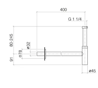 Dornbracht Geruchverschluss SERIENSPEZIFISCH 10060780 1 1/4" Chrom – Bild 3