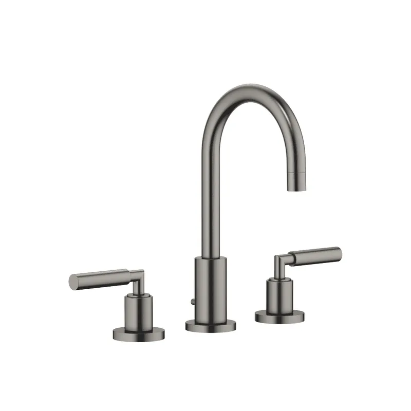 Dornbracht Waschtisch-3-Lochbatt. mit Ablaufgarnitur TARA 20710882 Dark Platinum gebürstet