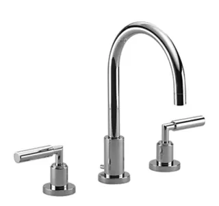 Dornbracht Waschtisch-3-Lochbatt. mit Ablaufgarnitur TARA 20713882 Dark Platinum gebürstet – Bild 2