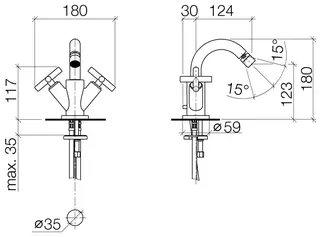 Dornbracht Bidet-ELB mit Ablaufgarnitur TARA 24510892 Schwarz matt – Bild 3
