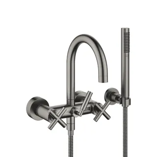 Dornbracht Wannenbatterie für Wandmontage TARA 25133892 Dark Platinum gebürstet