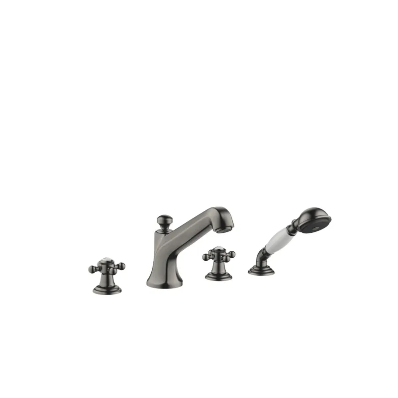 Dornbracht Wannen-Vierlochbatt. f.W.-randmont. MADISON 27502360 Dark Platinum gebürstet