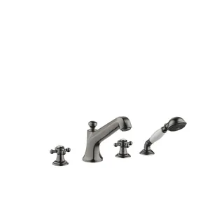 Dornbracht Wannen-Vierlochbatt. f.W.-randmont. MADISON 27502360 Dark Platinum gebürstet