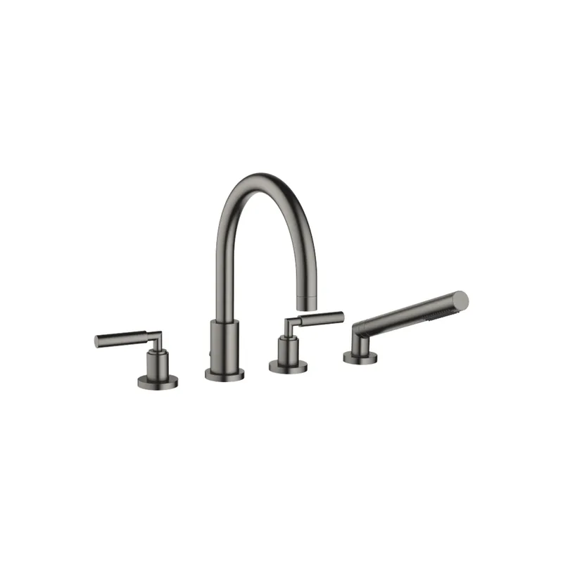Dornbracht Wannen-Vierlochbatt. f.W.-randmont. TARA 27512882 Dark Platinum gebürstet
