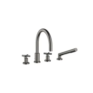 Dornbracht Wannen-Vierlochbatt. f.W.-randmont. TARA 27512892 Dark Platinum gebürstet
