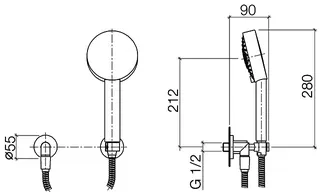Dornbracht Schlauchbrausegarnitur mit Einzelrosetten TARA 27803892 Chrom – Bild 3