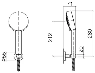 Dornbracht Schlauchbrausegarnitur SERIENSPEZIFISCH 27805625 Schwarz matt – Bild 3