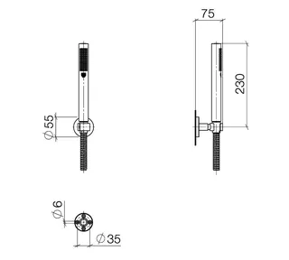 Dornbracht Schlauchbrausegarnitur SERIENSPEZIFISCH 27806625 Schwarz matt – Bild 3