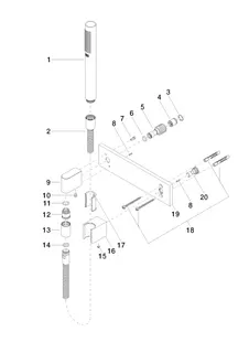 Dornbracht Schlauchbrausegarn. mit Abdeckplatte SERIENSPEZIFISCH 27818980 Schwarz matt – Bild 4
