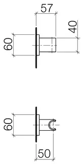 Dornbracht Brausehalter SERIENSPEZIFISCH 28050980 Platin – Bild 3