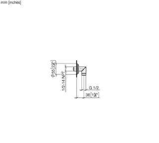Dornbracht Wandanschlussbogen MADISON 28450410 Platin – Bild 3