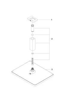 Dornbracht Regenbrause mit Deckenanbindung LULU 28796710 300 x 240 mm Platin gebürstet – Bild 4
