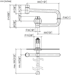 Dornbracht POT FILLER Kaltwasserventil TARA ULTRA 30805875 Chrom – Bild 3