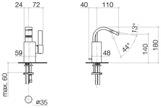 Dornbracht Bidet-EHM mit Ablaufgarnitur SERIENSPEZIFISCH 33600782 Chrom – Bild 3