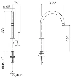 Dornbracht Einhebelmischer TARA ULTRA 33800875 Chrom – Bild 3
