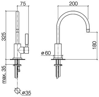 Dornbracht Einhebelmischer TARA 33800888 Chrom – Bild 3