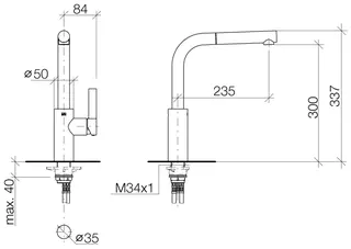 Dornbracht Einhebelmischer Pull-out ELIO 33840790 Chrom – Bild 3