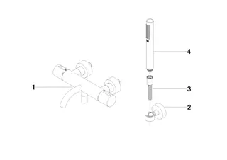 Dornbracht Wannen-Thermostat für Wandmontage META 34234979 Chrom – Bild 4