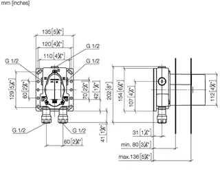 Dornbracht UP-Thermostat mit Vorabsperrung SERIENNEUTRAL 35428970 – Bild 3