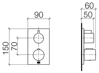 Dornbracht UP-Therm. m.1-Weg-Mengenreg. SERIENSPEZIFISCH 36425670 Chrom – Bild 3
