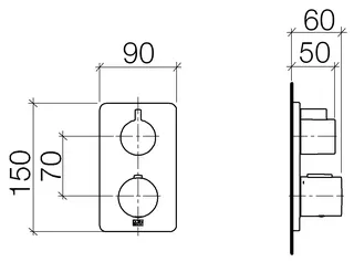 Dornbracht UP-Therm. m.1-Weg-Mengenreg. LULU 36425710 Chrom – Bild 3