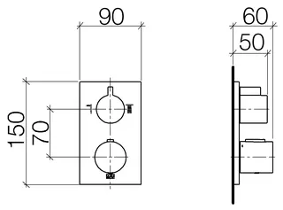 Dornbracht UP-Therm. SERIENSPEZIFISCH 36426670 Platin gebürstet – Bild 3