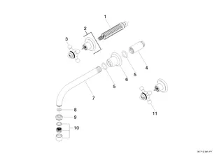 Dornbracht Waschtisch-Wandbatterie ohne Ablaufgarnitur MADISON 36712361 Platin – Bild 4