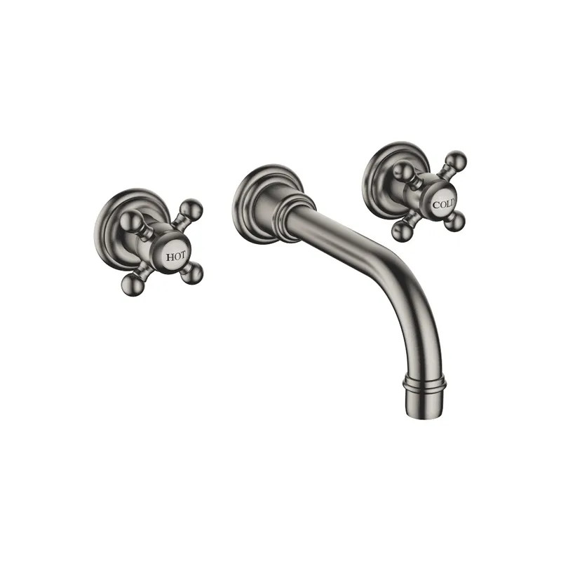 Dornbracht Waschtisch-Wandbatt. ohne Ablaufgarnitur MADISON 36712361 Dark Platinum gebürstet