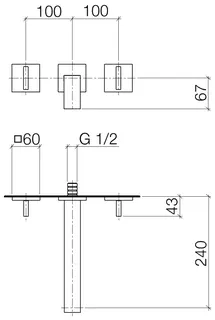 Dornbracht Waschtisch-Wandbatterie ohne Ablaufgarnitur MEM 36717782 Chrom – Bild 3