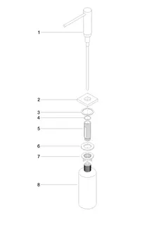 Dornbracht Spender mit Rosette SERIENNEUTRAL 82439970 Chrom – Bild 4