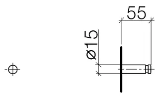 Dornbracht Haken SERIENNEUTRAL 83251220 Platin – Bild 3