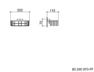 Dornbracht Duschkorb für Wandmontage SERIENNEUTRAL 83290970 Platin – Bild 3