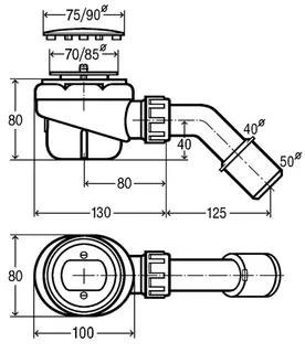 Viega Domoplex Ablaufgarnitur für Duschwanne Ø 52 mm – Bild 2