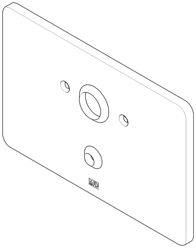 Dornbracht Abdeckung mit Umstellung ERSATZTEILE 90110109100 190 x 120 x 9 mm Chrom