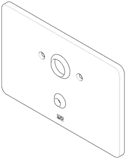 Dornbracht Abdeckung mit Umstellung ERSATZTEILE 90110109100 190 x 120 x 9 mm Chrom