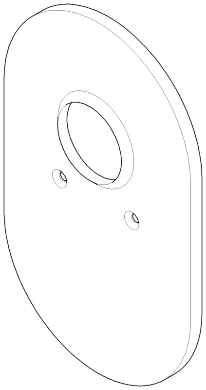 Dornbracht Abdeck. o.Mengenregulier. ERSATZTEILE 90110205700 151 x 241 x 16 mm Chrom