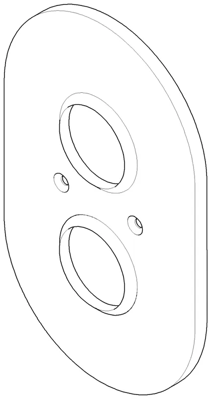 Dornbracht Abdeck. m.Mengenregulier. ERSATZTEILE 90110205800 151 x 241 x 16 mm Chrom