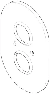 Dornbracht Abdeck. m.Mengenregulier. ERSATZTEILE 90110205800 151 x 241 x 16 mm Chrom