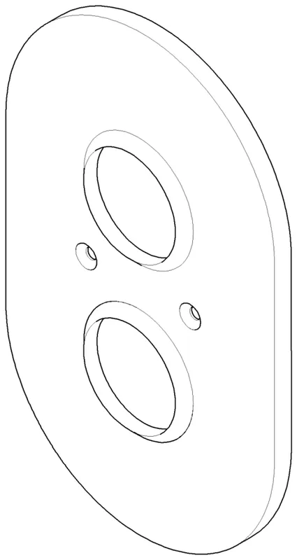 Dornbracht Abdeck. ET 90110205800 151 x 241 x 16 mm Platin gebürstet