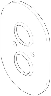 Dornbracht Abdeck. ET 90110205800 151 x 241 x 16 mm Platin gebürstet