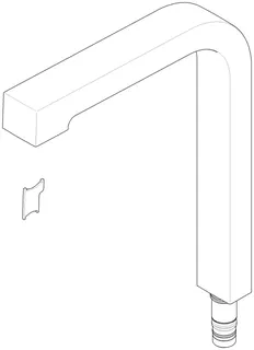 Dornbracht Auslauf ERSATZTEILE 90110609802 235 x 330 mm Chrom